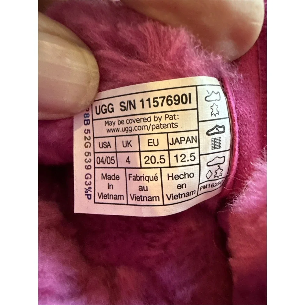 Infant UGG Baby Baby Classic Ultra Mini Suede Pink Shoes Boots Size 4/5 12-18 mo